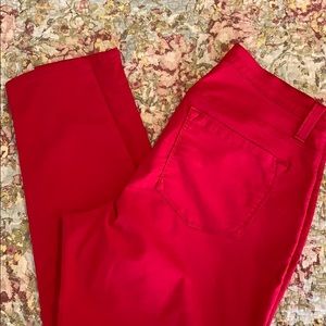 Karen Kane thin red pants.